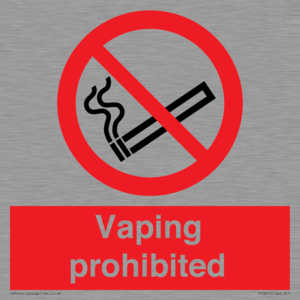 Vaping prohibited